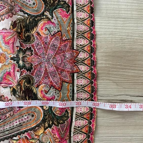 Fig and Flower Anthropology Women’s Cream and Floral Size 3x Bohemian Blouse - Picture 8 of 8